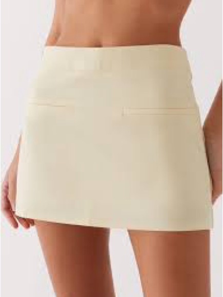 Peppermayo Cream Mini Skirt